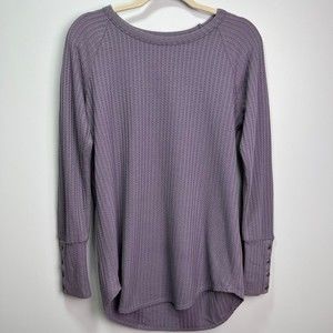 Dusty Lavender Chaser Waffle Knit l/s Base Layer size medium